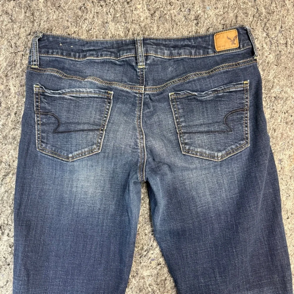 American Eagle Super Stretch Jegging Jeans Dark Wash Blue Low Rise Womens 10 Reg